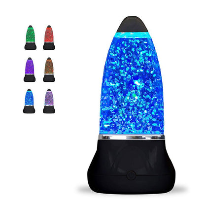 Sensory Mood Lamp Volcano LED Night Light Glitter Filled – 21cm