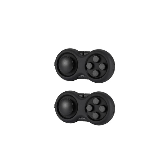 Fidget Pad Toys, Fidget Controller Stress 9 Fidget Functions Fidget Toy For Stress Relief – Black Buttons (2 Pack)