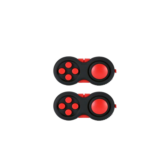 Fidget Pad Toys, Fidget Controller Stress 9 Fidget Functions Fidget Toy For Stress Relief – Red Buttons (2 Pack)