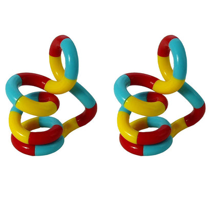 Deformed Torsion Rings Tangles Tactile Sensory Fidget Toy for ADHD & Autism (2 Pack)