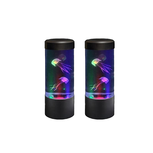 2 x Mini Jellyfish Tank Colour Changing LED Sensory Mood Light