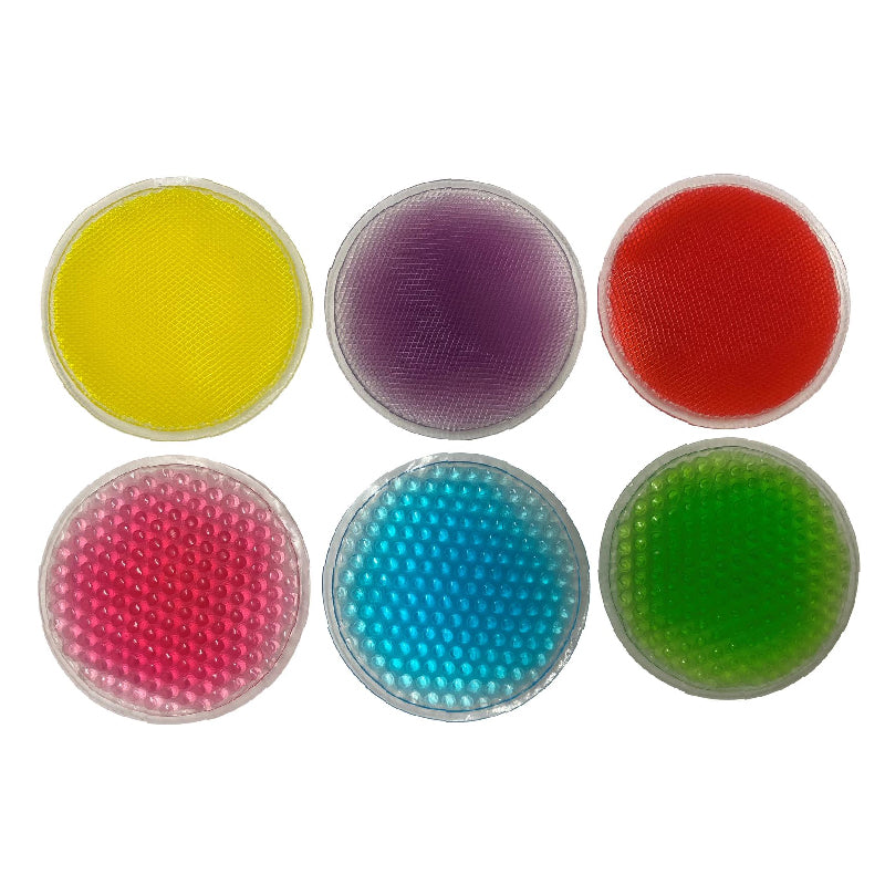 6 x Sensory Gel Shapes Textured Liquid Circles, Squidgy Fidgeting Toy