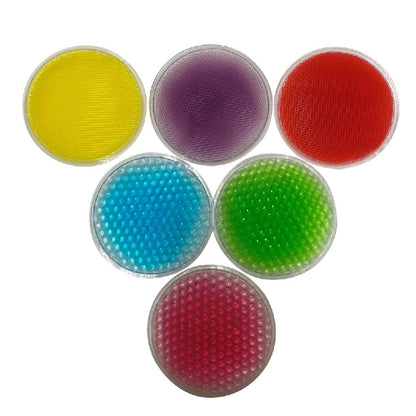 6 x Sensory Gel Shapes Textured Liquid Circles, Squidgy Fidgeting Toy