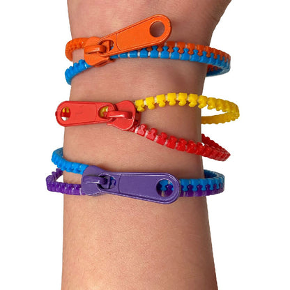 Zip Sensory Stress Relief Sensory Focus Fidget Bracelet Toy (3 Pack)