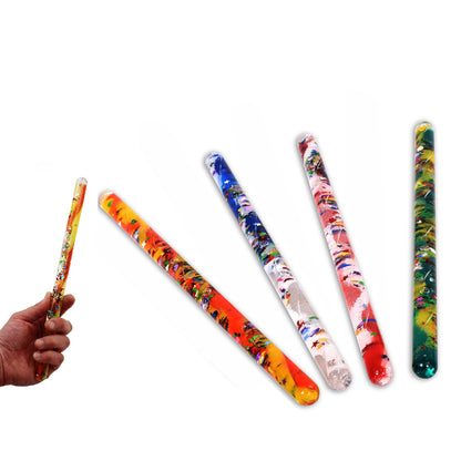 4 x Glitter Spiral Magic Wands 32cm Sensory Autism Tube