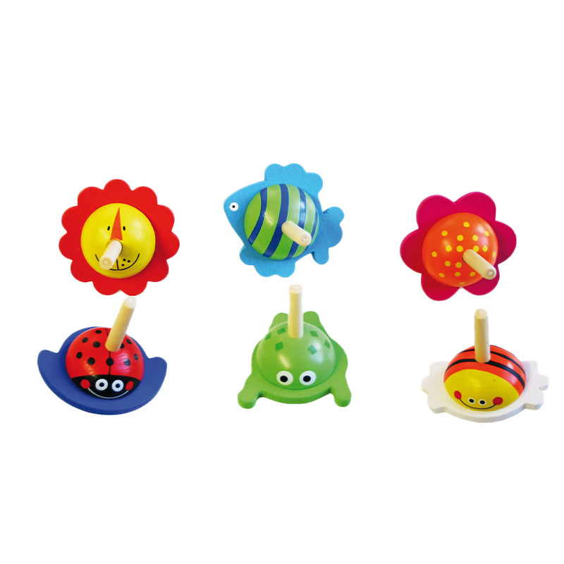 Little Animal Spinner Wood Sensory Toy – 6 Pack