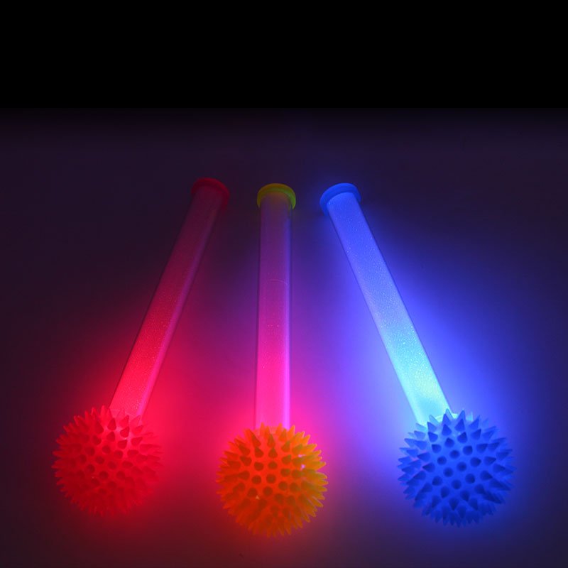 3 Light Up Spiky Batons – LED Handheld Sensory Fidget Party Toys